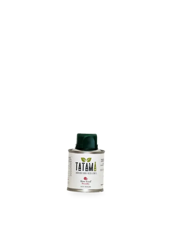 Olio extravergine d’oliva IGP Tatamà Presidio Slow Food, lattina da 100 ml